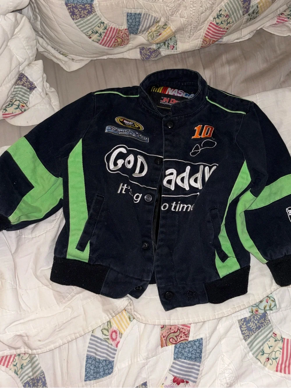 Nascar Danica Patrick Racing Go Daddy Kids Heavy Jacket Size Small